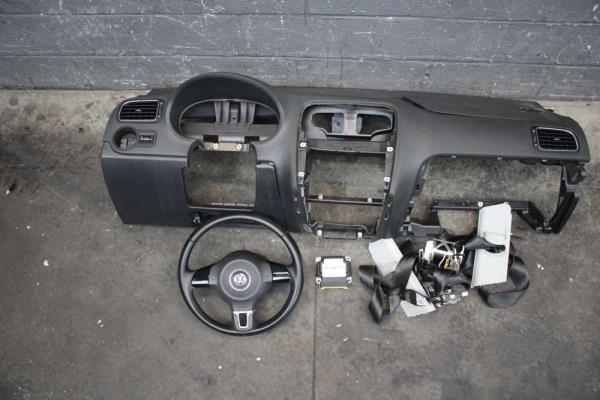 AIRBAG VW POLO 6R 5-PORTE 2009 - 2015 ( TABLEAU DE BORD + VOLANT + CEINTURES AVANT) - Vue 1